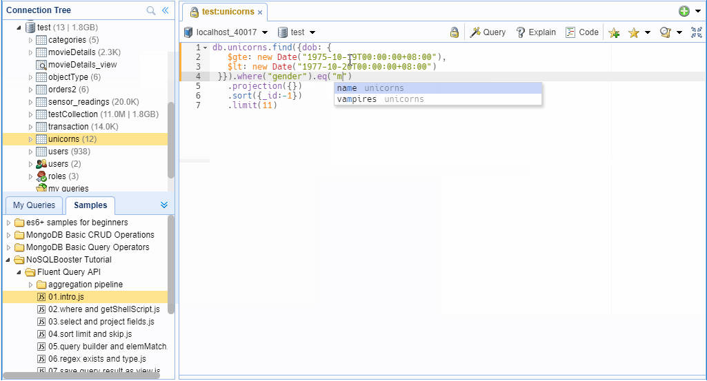 NoSQLBooster for MongoDB